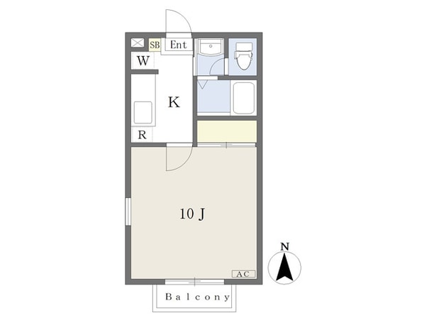 ＫフラットＡ棟の物件間取画像